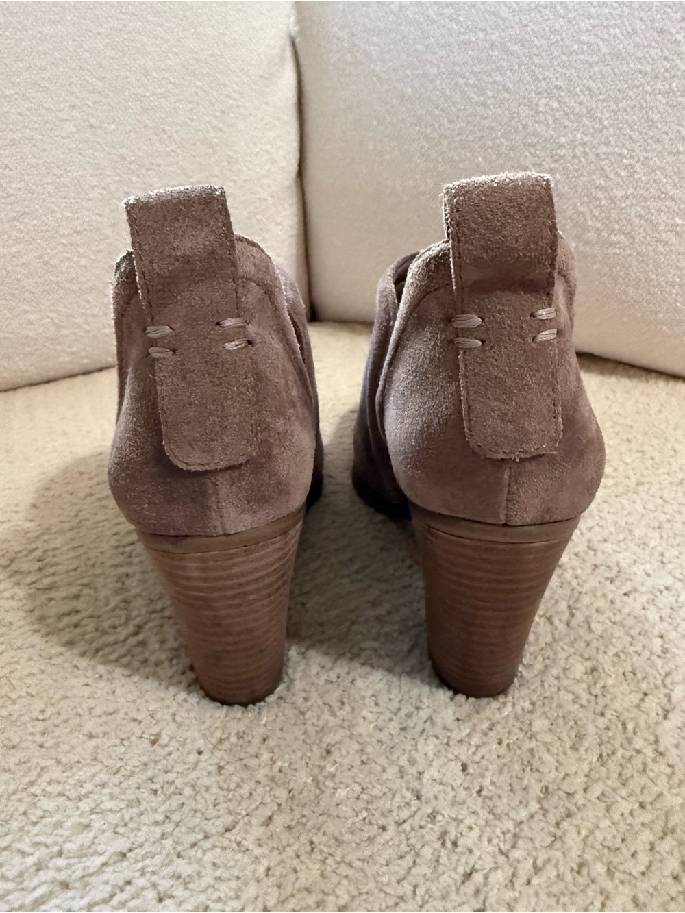 Vince Camuto Taupe Suede Ankle Booties - Picture 2 of 8